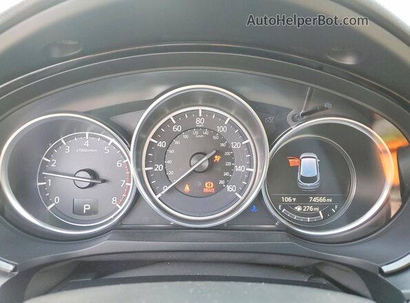 JM3TCADY4H0138136 2017 MAZDA CX-9 White Սարքավորումների վահանակի տեսք