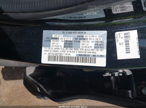 JM3TCADY9G0105311 2016 MAZDA CX-9 Black Շարժիչի բաժամունքի տեսք