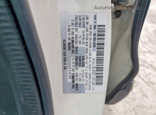 JM3TCADYXJ0234729 2018 MAZDA CX-9 White VIN կոդի պիտակի տեսք