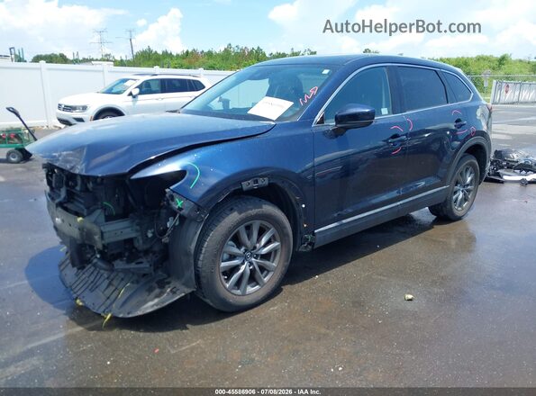 JM3TCBCY7M0514491 2021 MAZDA CX-9 Blue წინა მარცხენა ხედი სამი მეოთხედიდან