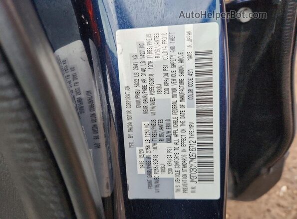 JM3TCBCY7M0516712 2021 MAZDA CX-9 Blue Vista de la etiqueta del VIN