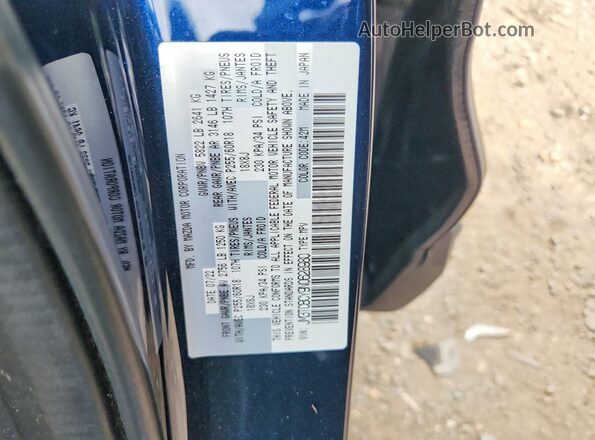 JM3TCBCY9N0628980 2022 MAZDA CX-9 Синий Вид наклейки с VIN-кодом