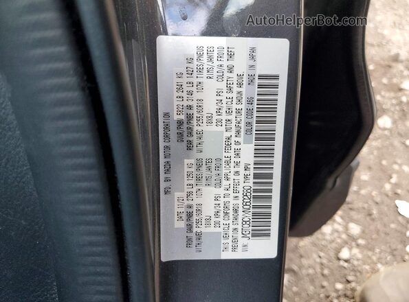 JM3TCBCYXN0602680 2022 MAZDA CX-9 Gray Вид наклейки з VIN-кодом