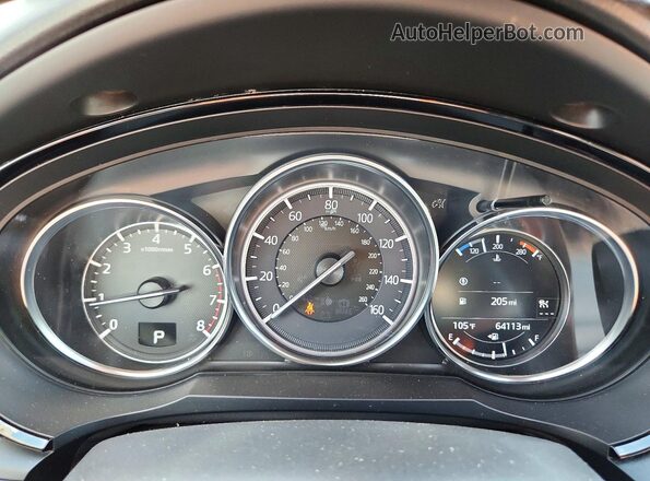 JM3TCBDY0J0236785 2018 MAZDA CX-9 Black Սարքավորումների վահանակի տեսք
