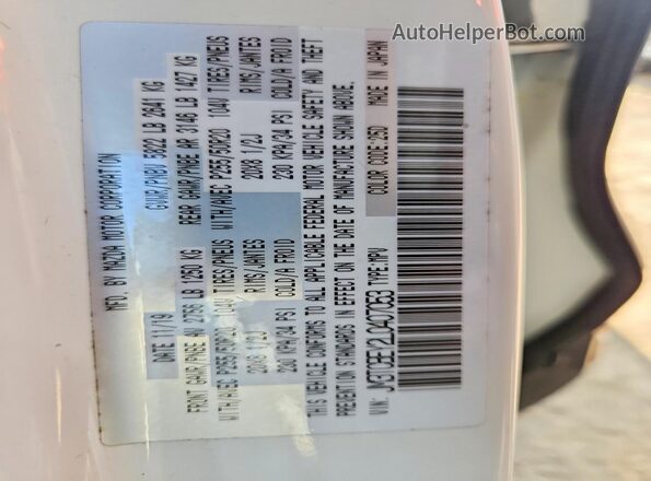 JM3TCBEY2L0407053 2020 MAZDA CX-9 White Widok wnętrza 360 stopni