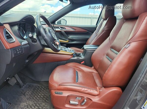 JM3TCBEY3K0313164 2019 MAZDA CX-9 Gray Widok wnętrza z przodu