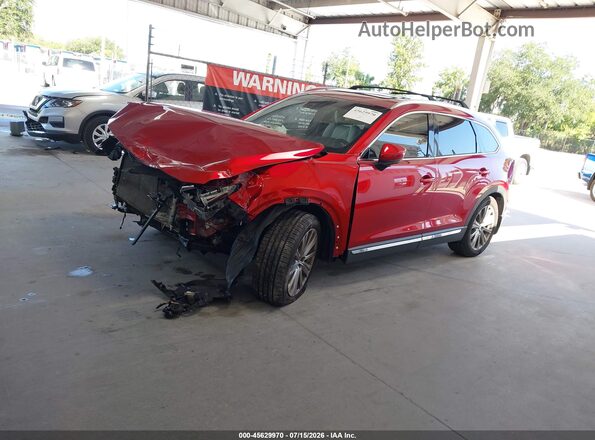 JM3TCBEY9M0523187 2021 MAZDA CX-9 Maroon Vista tres cuartos delantera izquierda