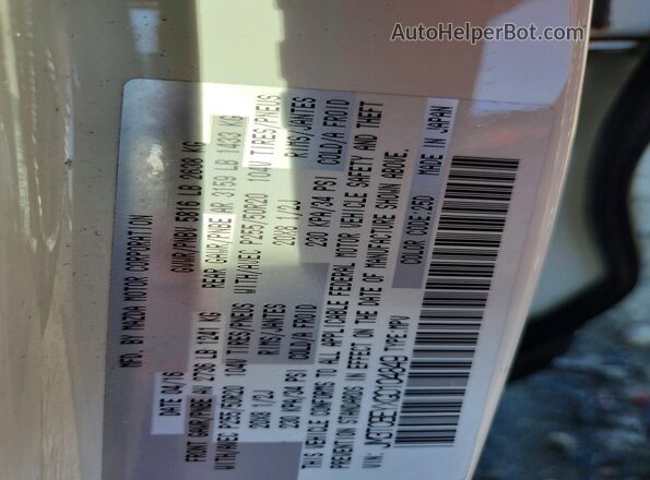 JM3TCBEYXG0104849 2016 MAZDA CX-9 White VIN sticker view