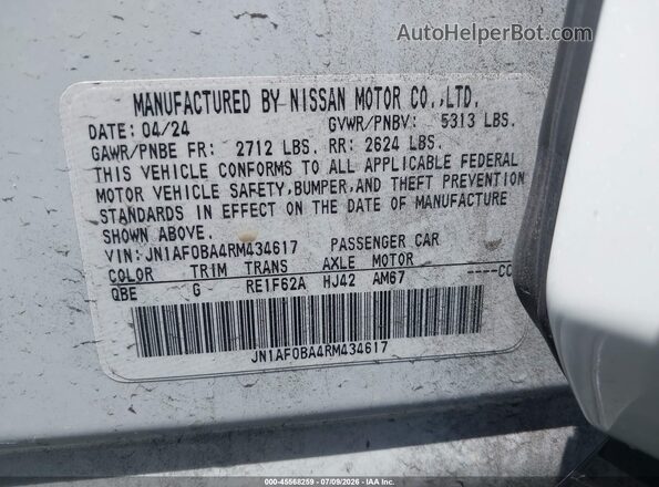 JN1AF0BA4RM434617 2024 NISSAN ARIYA White Engine compartment view