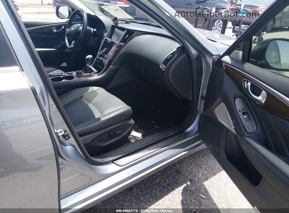 JN1AV7AP1HM890042 2017 INFINITI Q50 HYBRID Light Blue Front interior view
