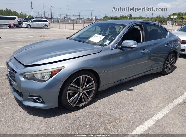 JN1AV7AP1HM890042 2017 INFINITI Q50 HYBRID Light Blue Front left