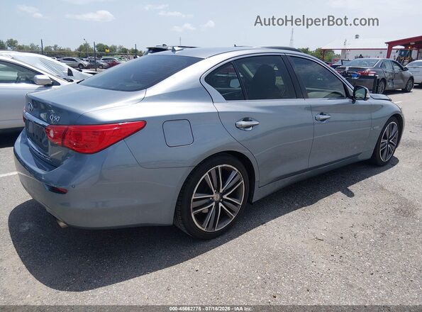 JN1AV7AP1HM890042 2017 INFINITI Q50 HYBRID Light Blue Rear right