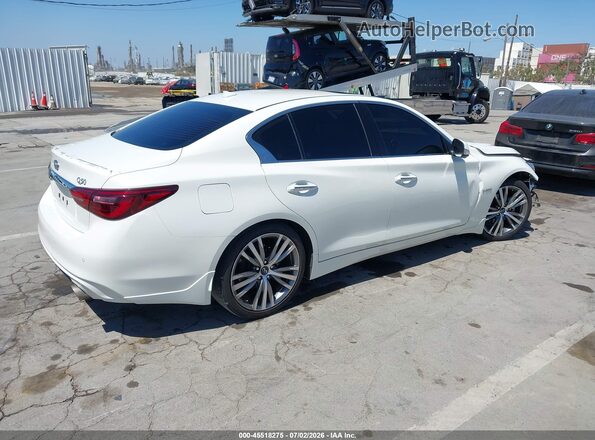 JN1AV7AP2JM160033 2018 INFINITI Q50 HYBRID White უკანა მარჯვენა
