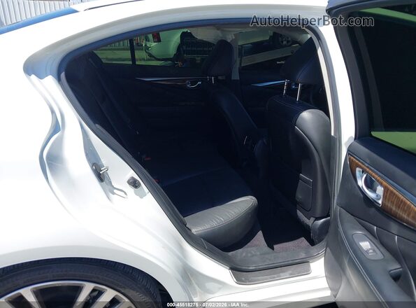 JN1AV7AP2JM160033 2018 INFINITI Q50 HYBRID White VIN კოდის სტიკერის ხედი