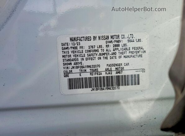 JN1BF0BA1RM432070 2024 NISSAN ARIYA White Engine compartment view