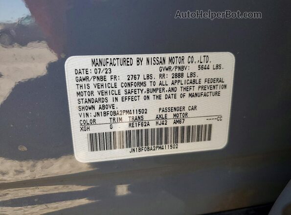 JN1BF0BA2PM411502 2023 NISSAN ARIYA Серый Вид подкапотного пространства