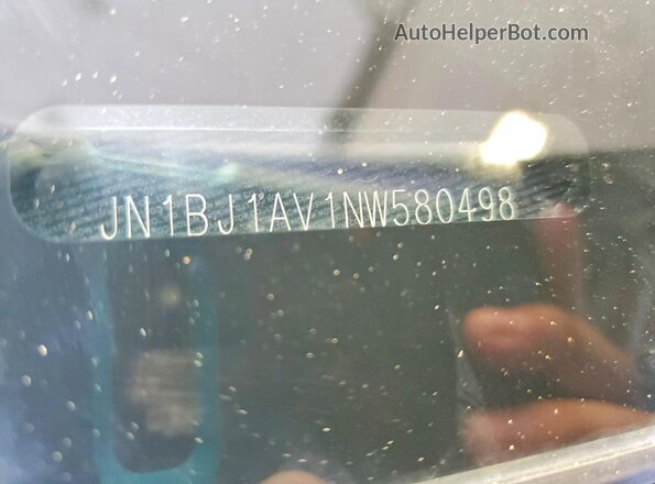 JN1BJ1AV1NW580498 2022 NISSAN ROGUE Серый Вид наклейки с VIN-кодом