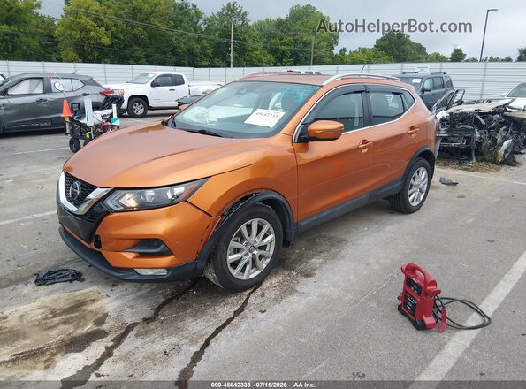 JN1BJ1BV5MW319968 2021 NISSAN ROGUE Оранжевый Передняя левая четверть