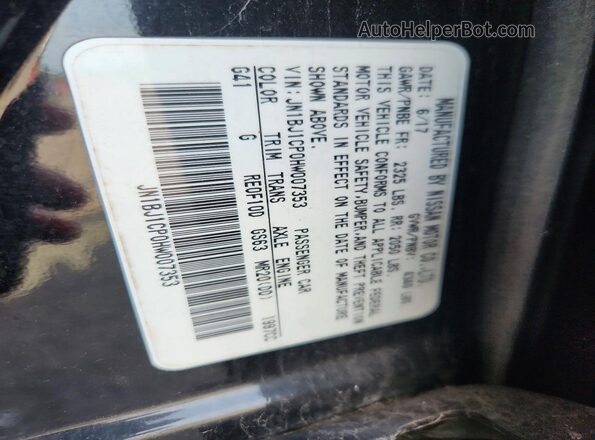 JN1BJ1CP0HW007353 2017 NISSAN ROGUE Black Vista del compartimento del motor