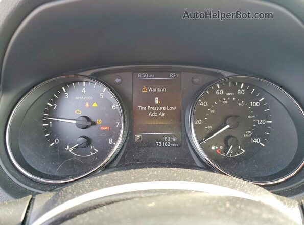 JN1BJ1CP0HW028364 2017 NISSAN ROGUE Red Instrument cluster view