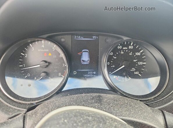 JN1BJ1CP0HW034214 2017 NISSAN ROGUE Черный Вид щитка приборов