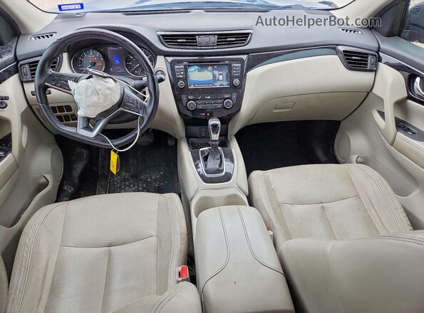 JN1BJ1CP2HW003224 2017 NISSAN ROGUE Blue Вид панелі приладів