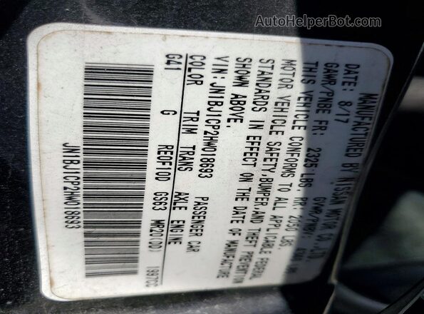 JN1BJ1CP2HW018693 2017 NISSAN ROGUE Black VIN կոդի պիտակի տեսք