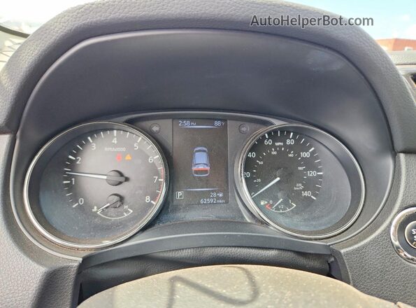 JN1BJ1CP2HW025305 2017 NISSAN ROGUE Silver Instrument cluster view
