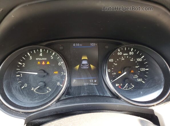 JN1BJ1CP4KW237971 2019 NISSAN ROGUE White Instrument cluster view