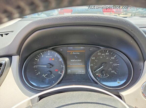 JN1BJ1CP6KW524809 2019 NISSAN ROGUE White Widok zestawu wskaźników