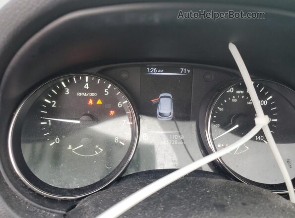 JN1BJ1CP7HW009357 2017 NISSAN ROGUE White Vista del cuadro de instrumentos