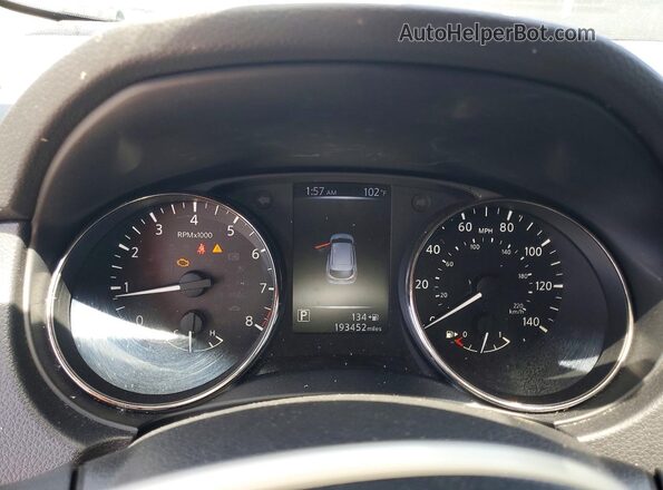JN1BJ1CP7HW018575 2017 NISSAN ROGUE Black Вид щитка приладів