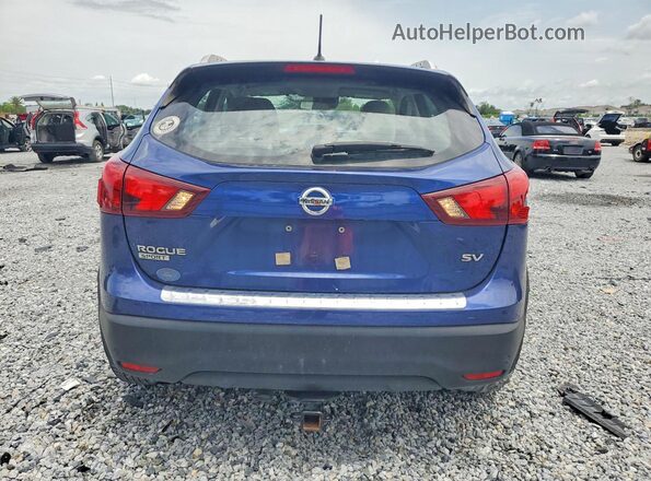 JN1BJ1CPXKW238767 2019 NISSAN ROGUE Синий Вид сзади