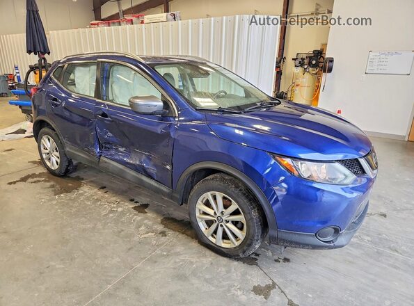 JN1BJ1CR2KW344048 2019 NISSAN ROGUE Blue Delantero derecho