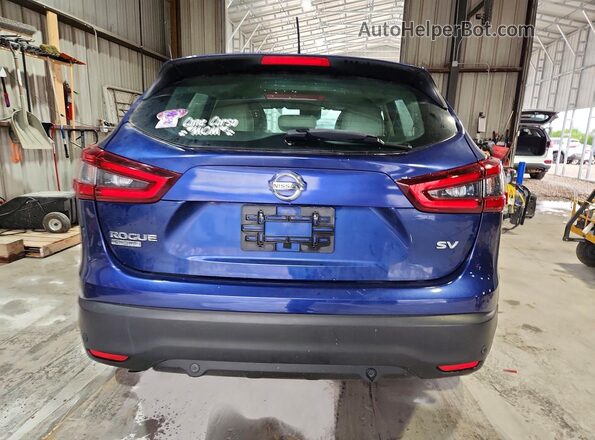 JN1BJ1CV7LW264906 2020 NISSAN ROGUE Синий Вид сзади