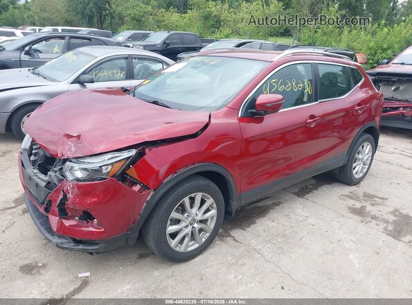 JN1BJ1CW2LW386887 2020 NISSAN ROGUE Red წინა მარცხენა ხედი სამი მეოთხედიდან