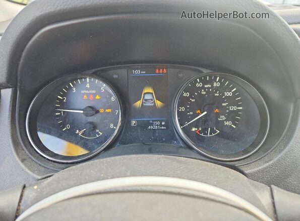 JN1BJ1CW4LW376085 2020 NISSAN ROGUE Green Instrument cluster view