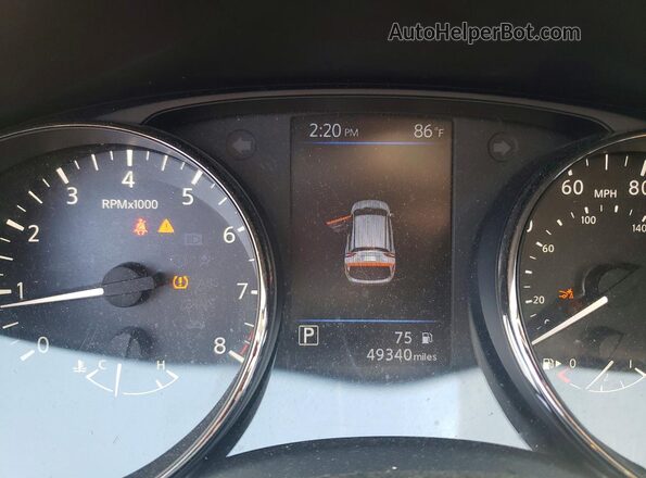 JN1BJ1CW8LW375151 2020 NISSAN ROGUE Blue ხელსაწყოთა პანელის ხედი