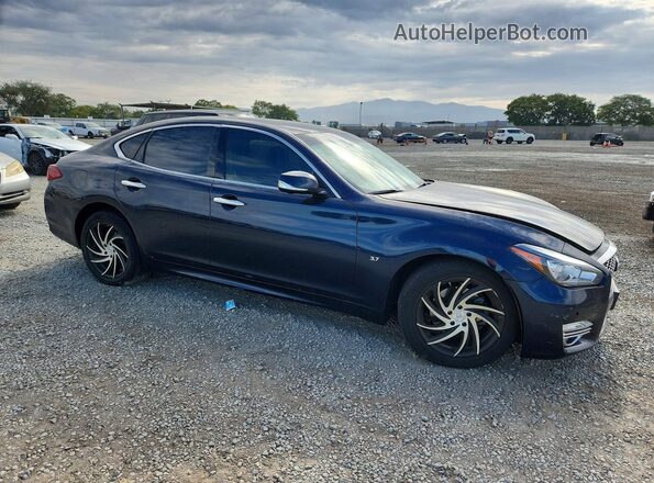 JN1BY1AP2JM180257 2018 INFINITI Q70 Blue Przód prawy