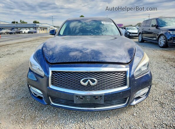 JN1BY1AP2JM180257 2018 INFINITI Q70 Blue Widok z przodu