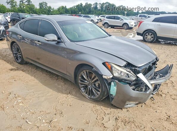 JN1BY1AP3JM180882 2018 INFINITI Q70 Gray Front right