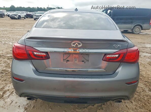 JN1BY1AP3JM180882 2018 INFINITI Q70 Gray Rear view