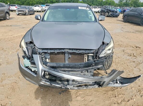 JN1BY1AP3JM180882 2018 INFINITI Q70 Gray Front view