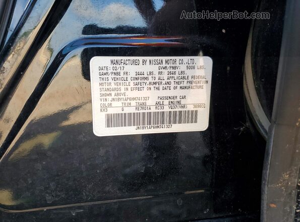 JN1BY1AP6HM741327 2017 INFINITI Q70 Black Engine compartment view