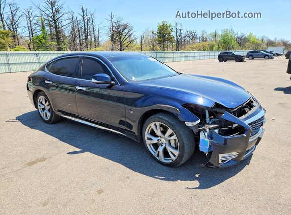 JN1BY1PR0GM720643 2016 INFINITI Q70L Синий Передняя правая четверть