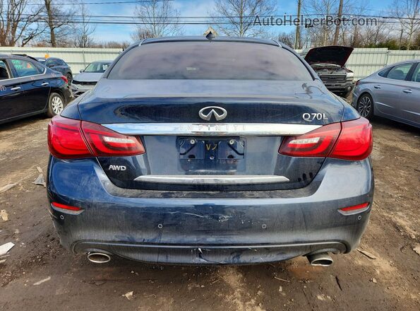 JN1BY1PR2KM725156 2019 INFINITI Q70L Blue Rear view