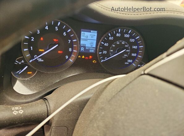 JN1BY1PR2KM725156 2019 INFINITI Q70L Blue Instrument cluster view