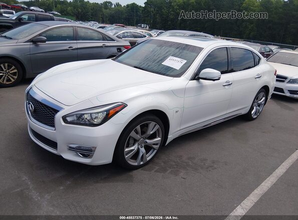 JN1BY1PR7KM725203 2019 INFINITI Q70L White Vista tres cuartos delantera izquierda