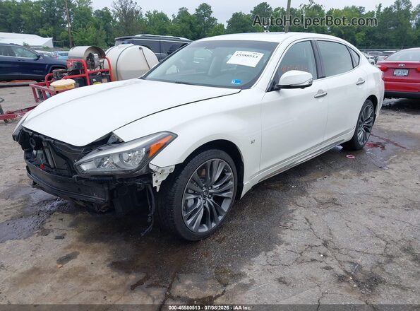 JN1BY1PRXHM210415 2017 INFINITI Q70L White Առջևի ձախ երեք քառորդ տեսարան