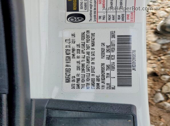 JN1BZ4BH2RM365796 2024 NISSAN Z White Вид наклейки з VIN-кодом